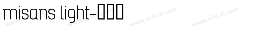 misans light字体转换
